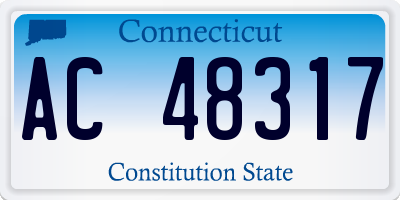 CT license plate AC48317