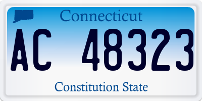 CT license plate AC48323