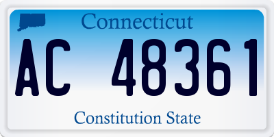 CT license plate AC48361