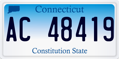 CT license plate AC48419
