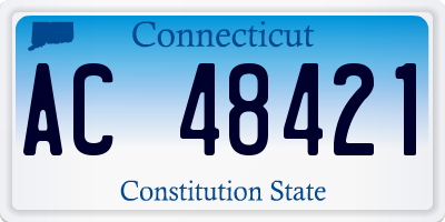CT license plate AC48421