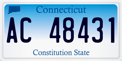 CT license plate AC48431