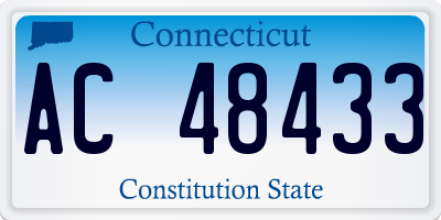 CT license plate AC48433