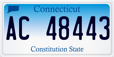 CT license plate AC48443