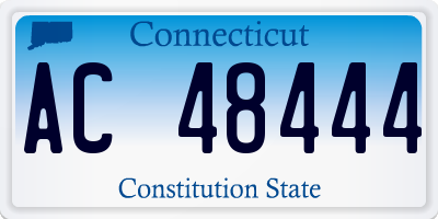 CT license plate AC48444