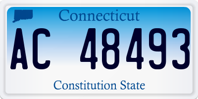 CT license plate AC48493
