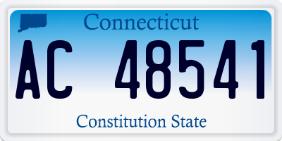 CT license plate AC48541