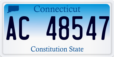 CT license plate AC48547