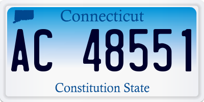 CT license plate AC48551
