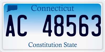 CT license plate AC48563