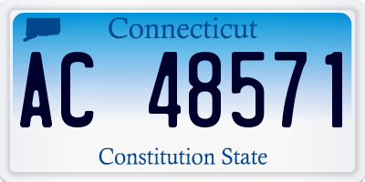 CT license plate AC48571