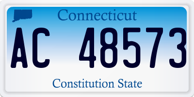 CT license plate AC48573