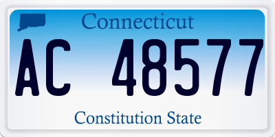 CT license plate AC48577