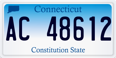 CT license plate AC48612