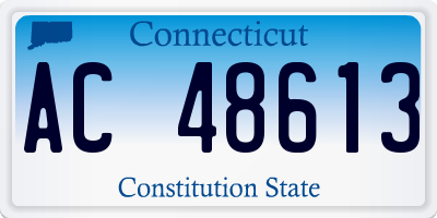 CT license plate AC48613