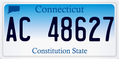 CT license plate AC48627