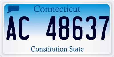 CT license plate AC48637
