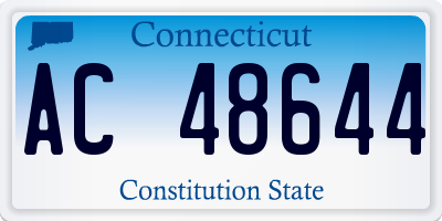CT license plate AC48644