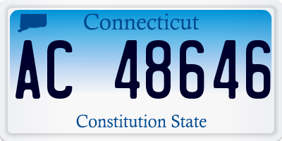 CT license plate AC48646