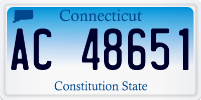 CT license plate AC48651