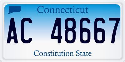 CT license plate AC48667