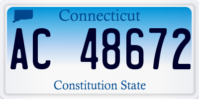 CT license plate AC48672