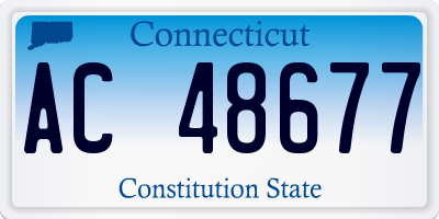 CT license plate AC48677