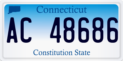 CT license plate AC48686