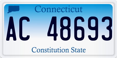 CT license plate AC48693