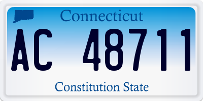 CT license plate AC48711