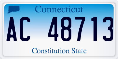 CT license plate AC48713