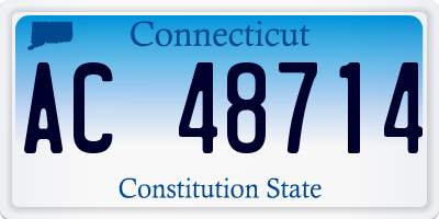 CT license plate AC48714