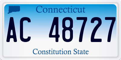 CT license plate AC48727