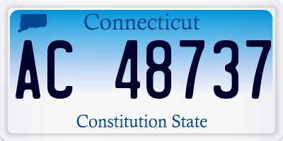 CT license plate AC48737
