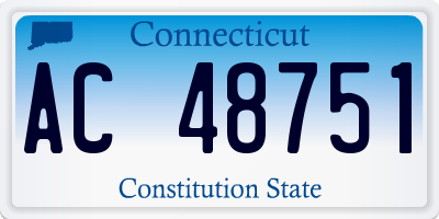 CT license plate AC48751