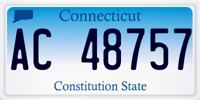 CT license plate AC48757