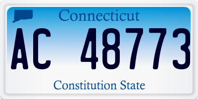 CT license plate AC48773