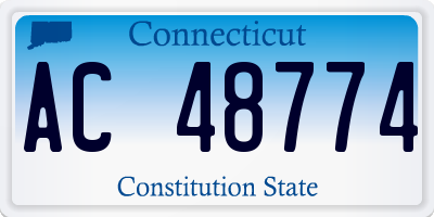 CT license plate AC48774