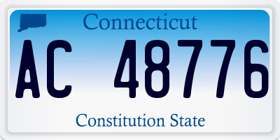 CT license plate AC48776