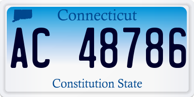 CT license plate AC48786