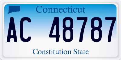 CT license plate AC48787