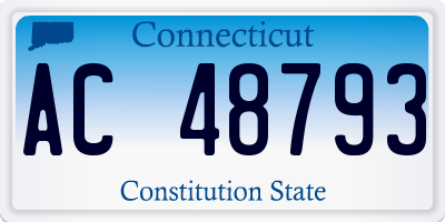 CT license plate AC48793