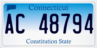 CT license plate AC48794