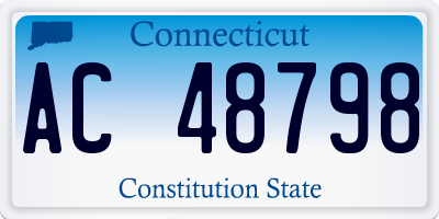 CT license plate AC48798