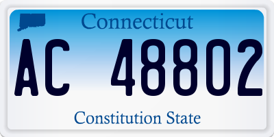 CT license plate AC48802