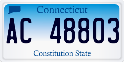 CT license plate AC48803