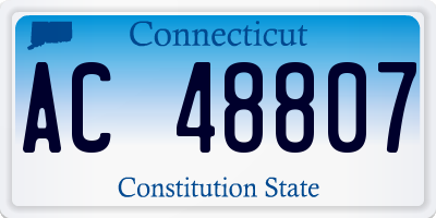 CT license plate AC48807
