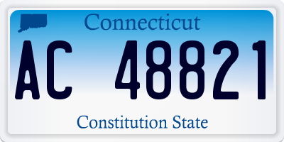 CT license plate AC48821