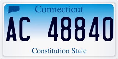CT license plate AC48840