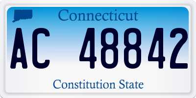 CT license plate AC48842